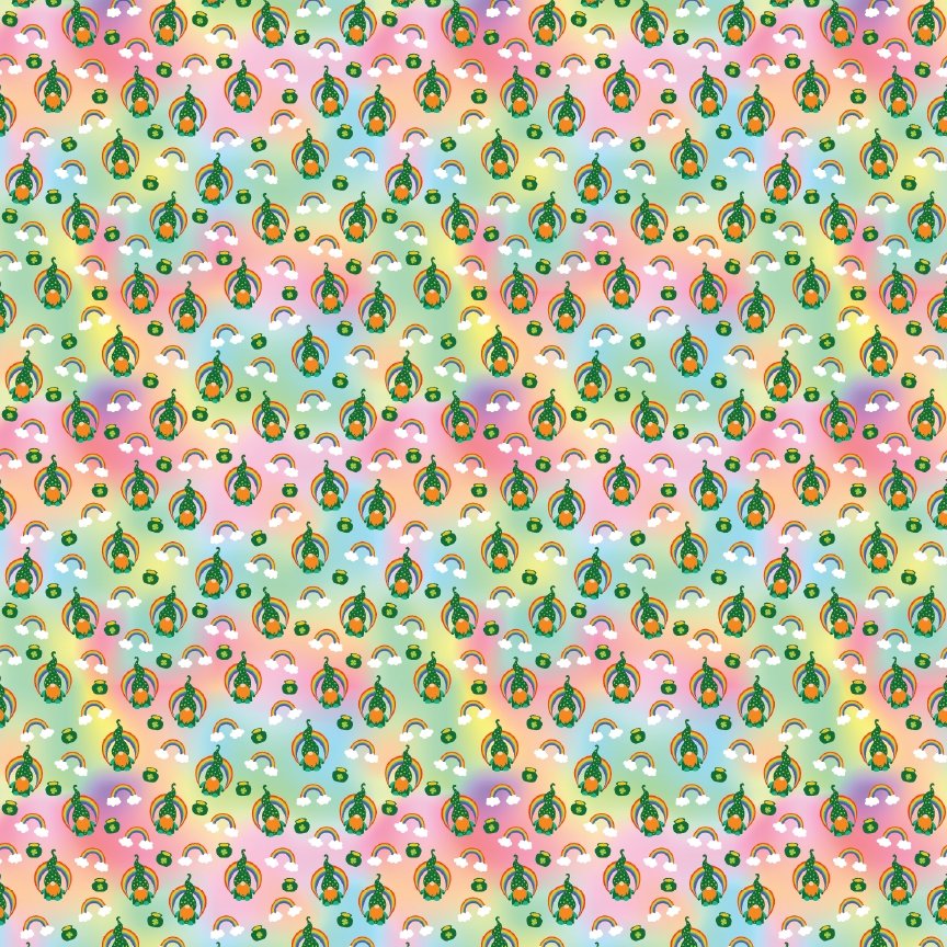 Rainbow Gnomies Pattern Acrylic Sheets - CMB Pattern Acrylic